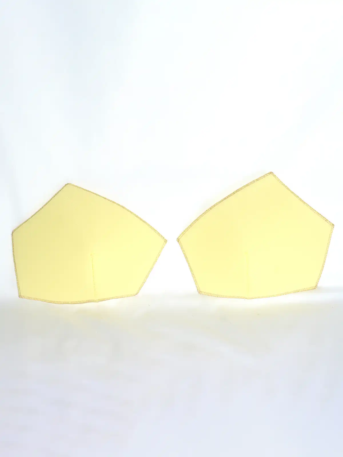 Lot de 2 coques jaunes pour soutien-gorge corbeille